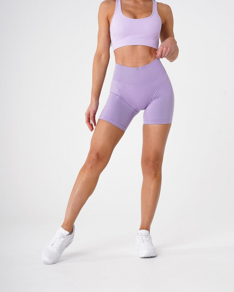 Women's NVGTN Pro Seamless Shorts Purple | CYKM-65038