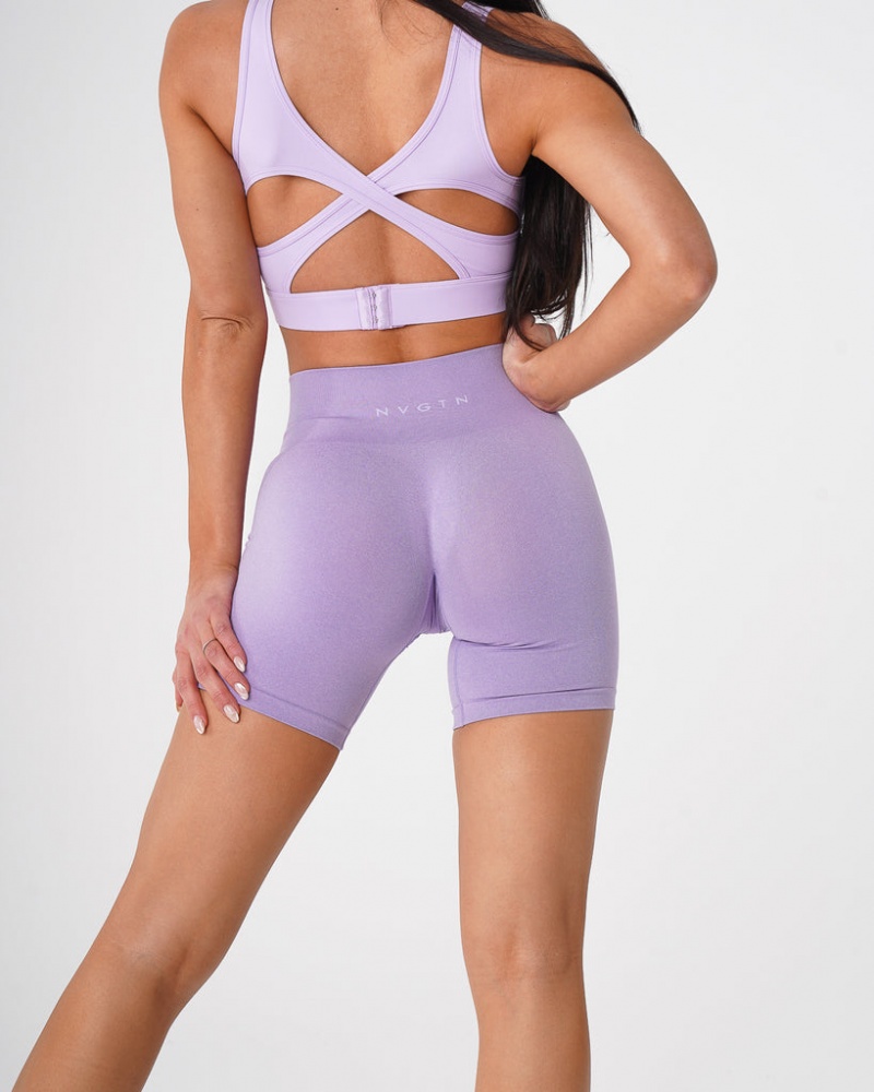 Women's NVGTN Pro Seamless Shorts Purple | CYKM-65038