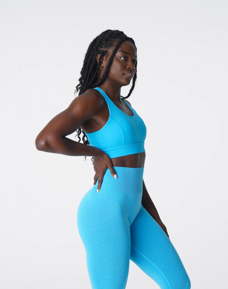 Women's NVGTN Reveal Sports Bras Blue | SHXM-39062