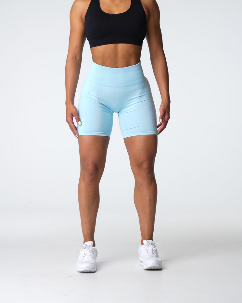 Women's NVGTN Scrunch Seamless Shorts Blue | MSPI-84519