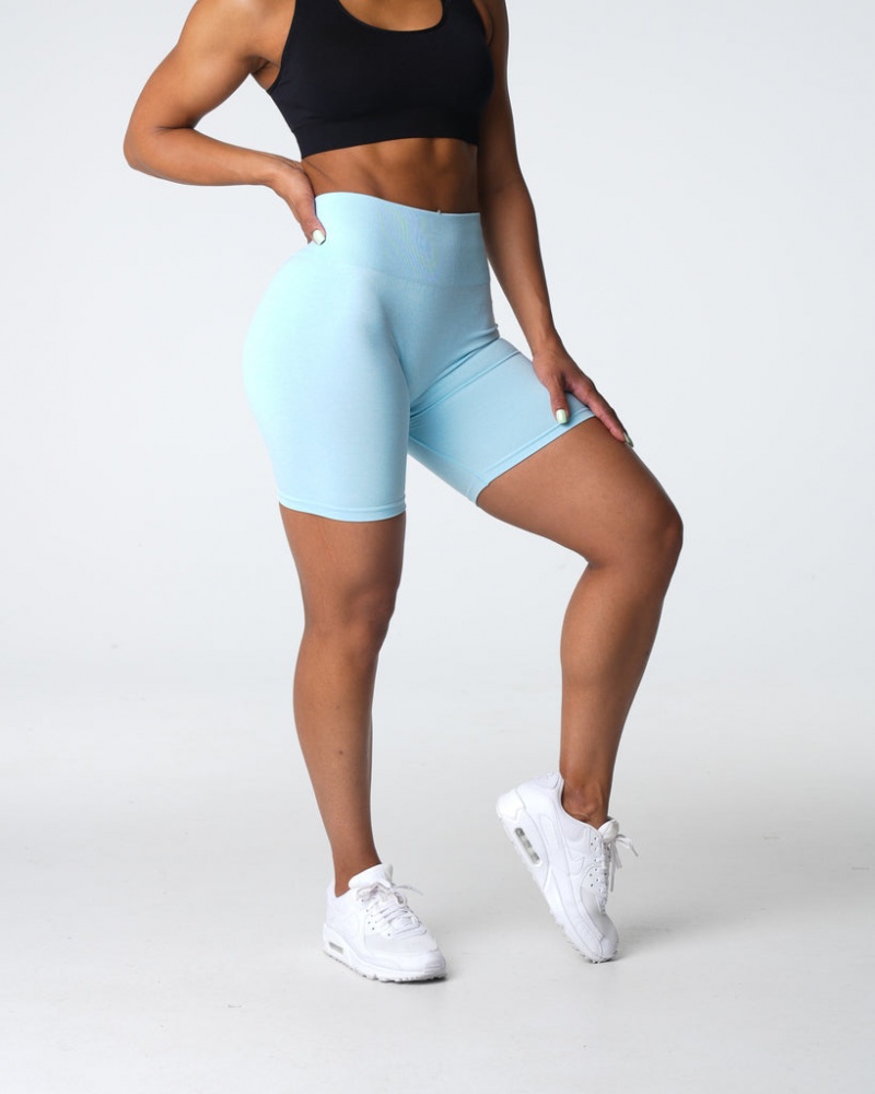 Women's NVGTN Scrunch Seamless Shorts Blue | MSPI-84519