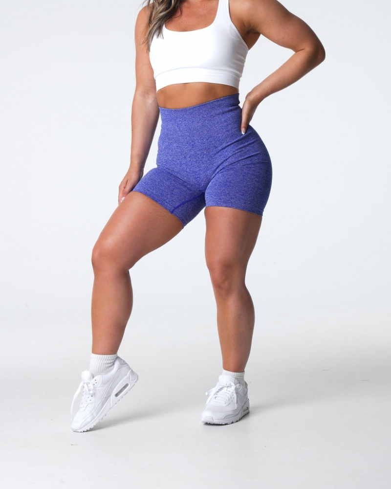 Women's NVGTN Scrunch Seamless Shorts Blue | HMNQ-59380