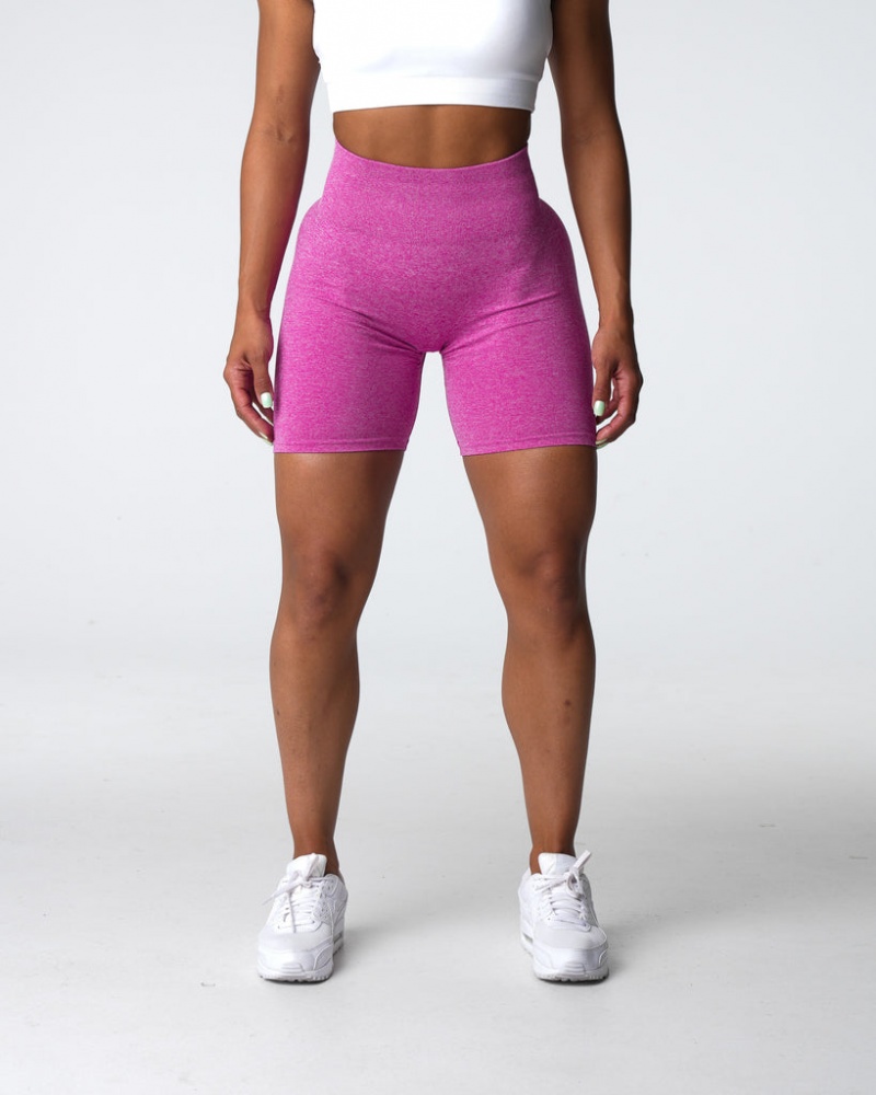 Women's NVGTN Scrunch Seamless Shorts Fuchsia | YEBC-60573