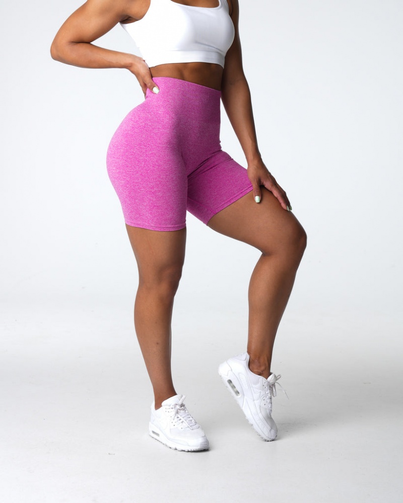 Women's NVGTN Scrunch Seamless Shorts Fuchsia | YEBC-60573