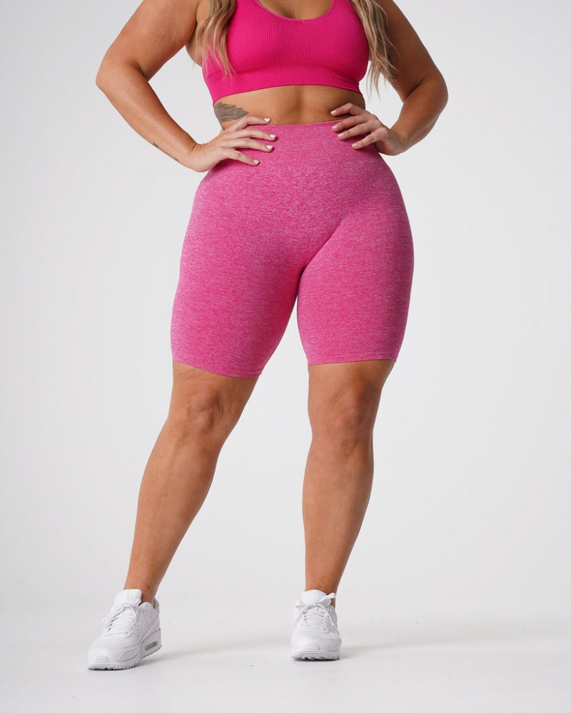 Women's NVGTN Scrunch Seamless Shorts Fuchsia | MHZU-68510