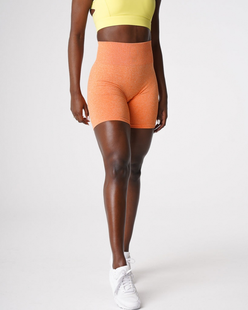 Women's NVGTN Scrunch Seamless Shorts Orange | NROF-20431