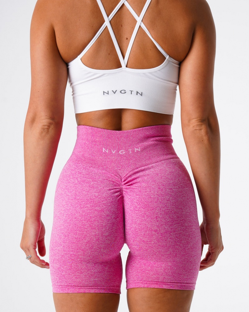 Women's NVGTN Scrunch Seamless Shorts Pink | YMEJ-50782