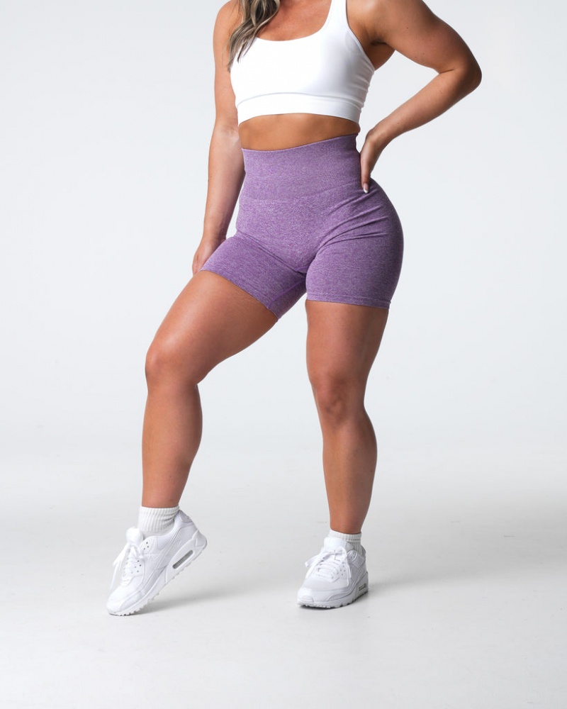 Women's NVGTN Scrunch Seamless Shorts Purple | AXIO-62314