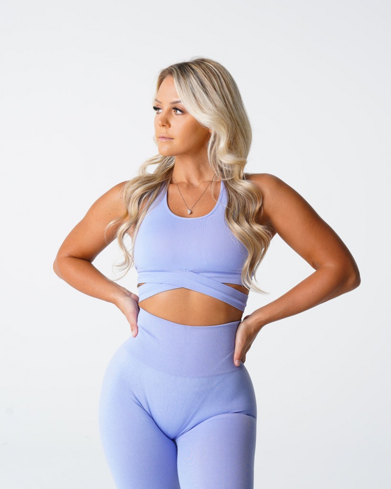 Women's NVGTN Sculpt Seamless Sports Bras Blue | FUAS-02645