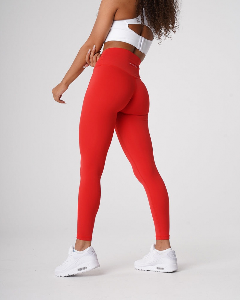 Women's NVGTN Signature 2.0 Leggings Deep Red | KSZB-17486