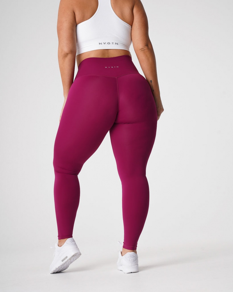 Women's NVGTN Signature 2.0 Leggings Fuchsia | WVJH-58261