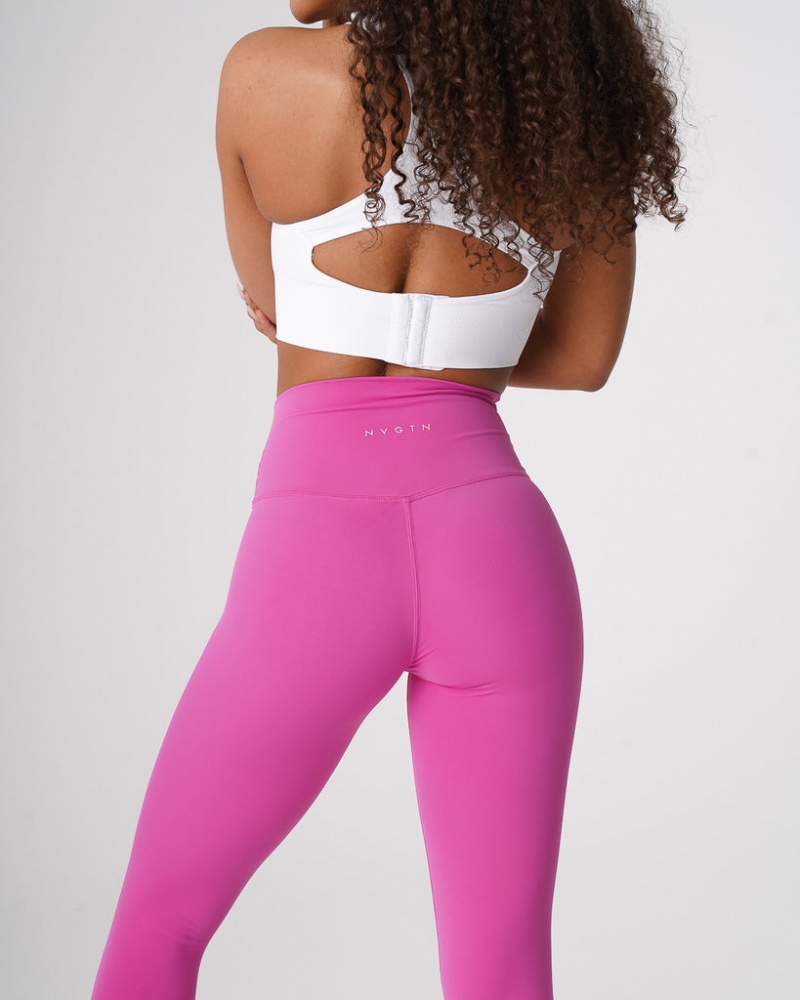 Women's NVGTN Signature 2.0 Leggings Fuchsia | ULNH-30472