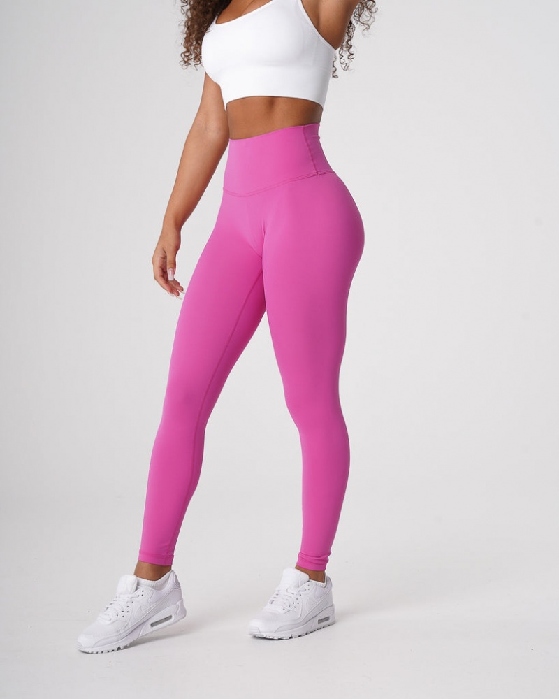 Women's NVGTN Signature 2.0 Leggings Fuchsia | ULNH-30472