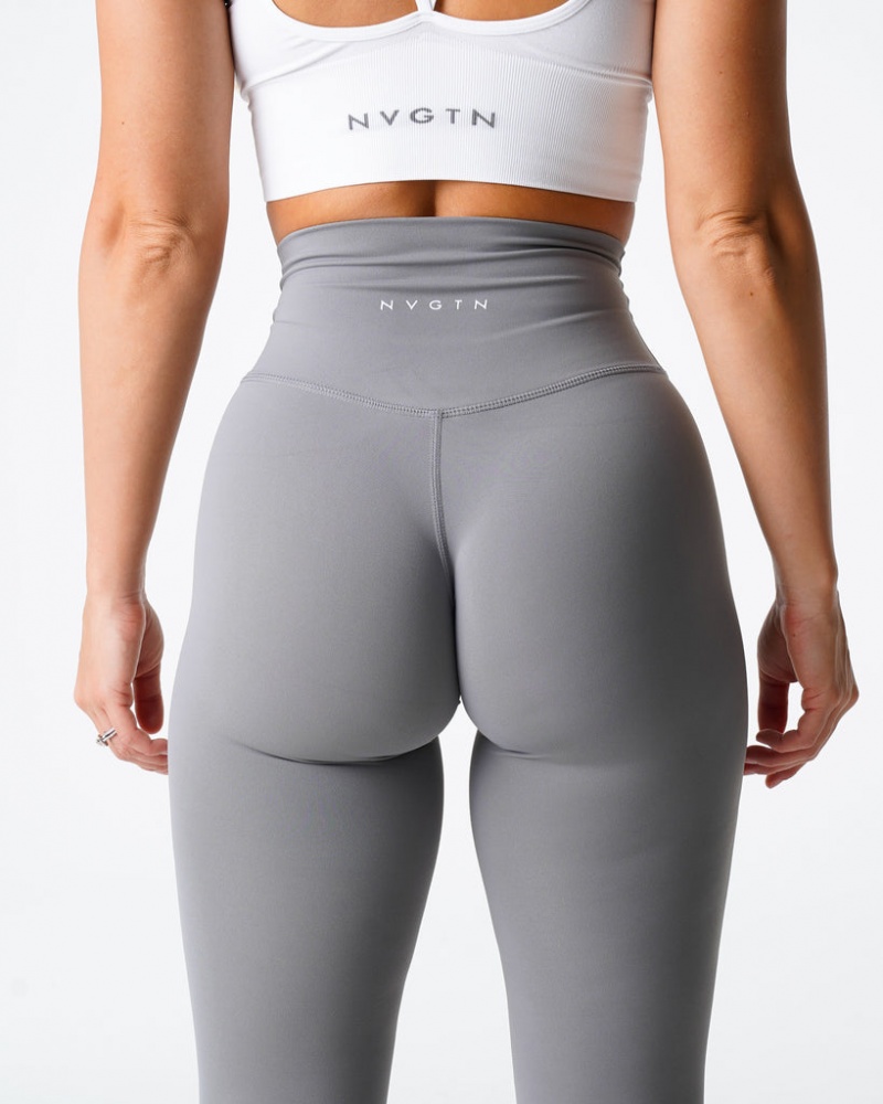 Women's NVGTN Signature 2.0 Leggings Grey | CFPZ-38214