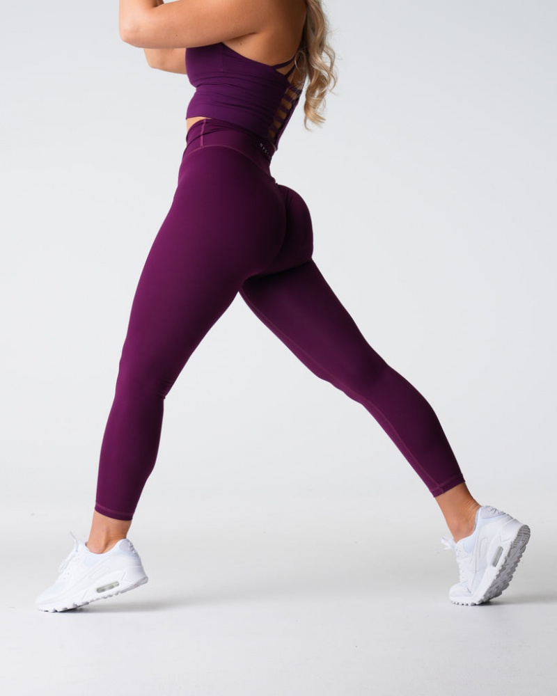 Women's NVGTN Signature 2.0 Leggings Purple | AYSV-74352