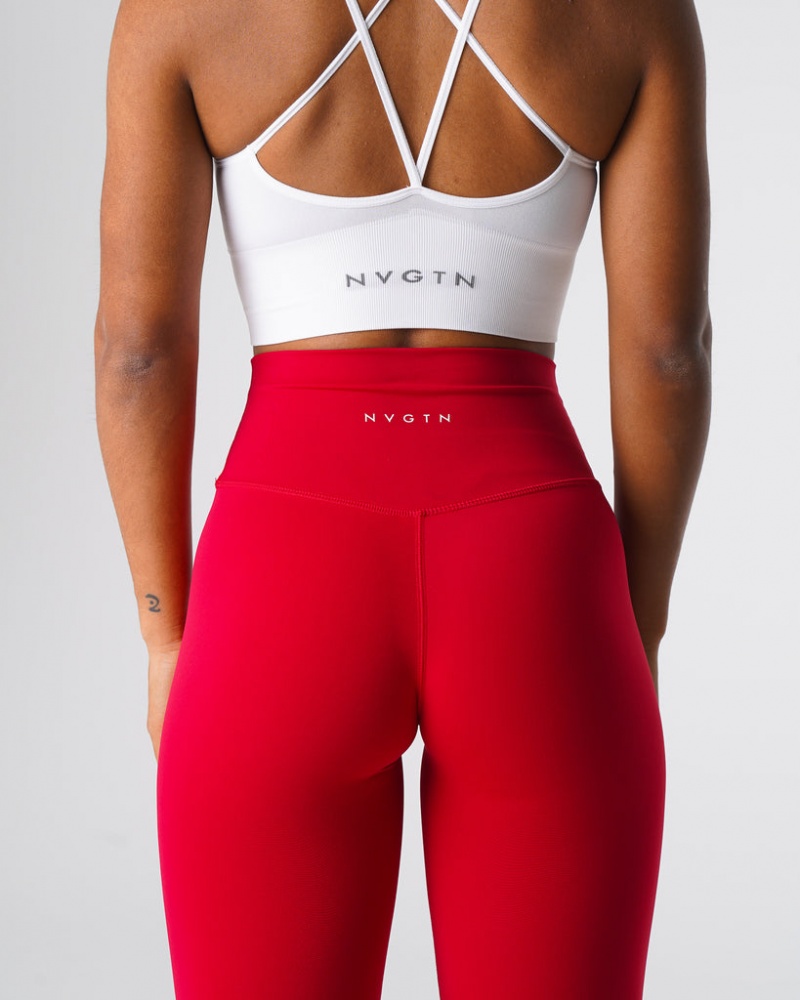 Women's NVGTN Signature 2.0 Leggings Red Burgundy | NOJM-70652