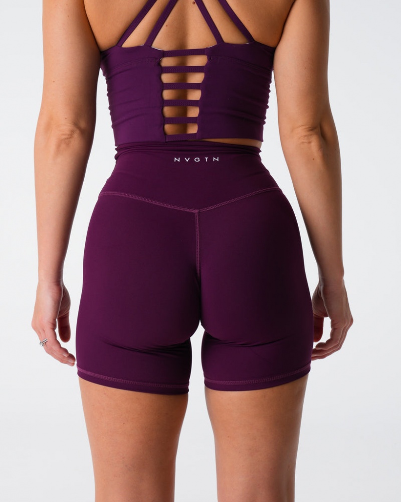 Women's NVGTN Signature 2.0 Shorts Purple | VCTL-57628