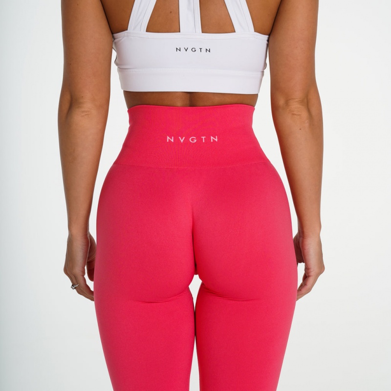 Women's NVGTN Snakeskin Seamless Leggings Pink | XUMI-61584