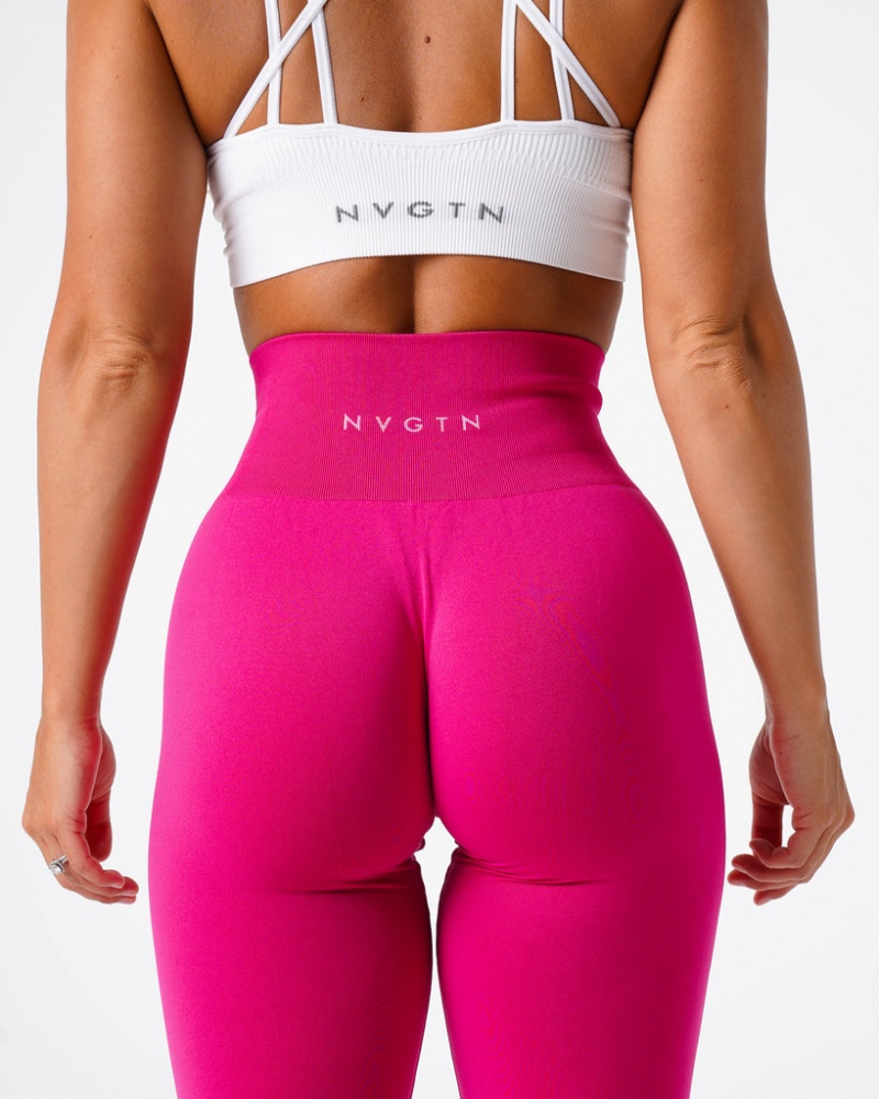 Women's NVGTN Solid Seamless Leggings Fuchsia | EZUY-98450