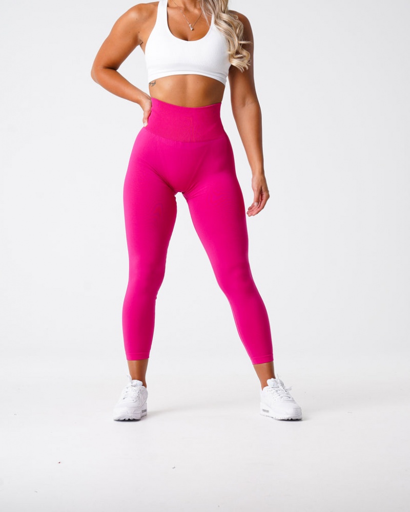 Women's NVGTN Solid Seamless Leggings Fuchsia | EZUY-98450