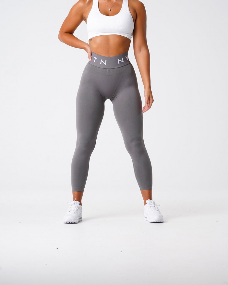 Women's NVGTN Sport Seamless Leggings Grey | OYQX-34768