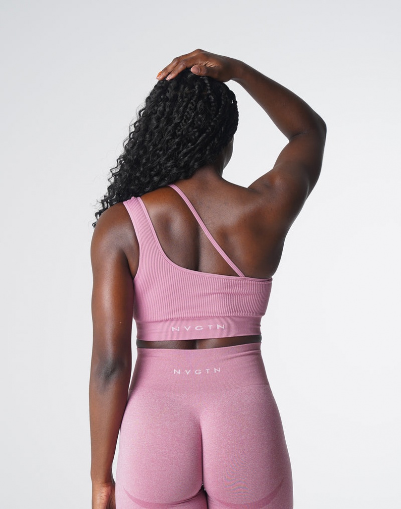 Women's NVGTN Streamline Seamless Sports Bras Pink | LWJT-30752