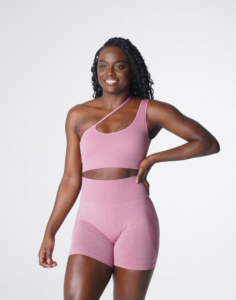 Women's NVGTN Streamline Seamless Sports Bras Pink | LWJT-30752