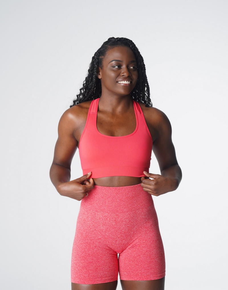 Women's NVGTN Surge Seamless Sports Bras Rose | XRCJ-41795