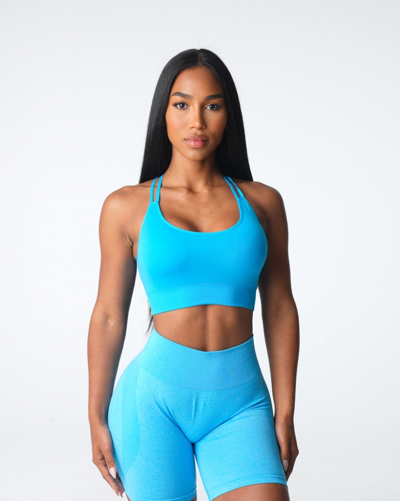 Women's NVGTN Thrive Seamless Sports Bras Blue | ZSAB-18902