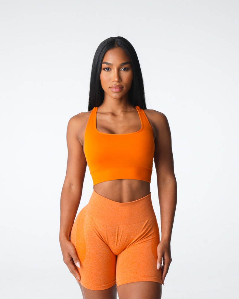 Women\'s NVGTN Thrive Seamless Sports Bras Orange | HGQV-83074