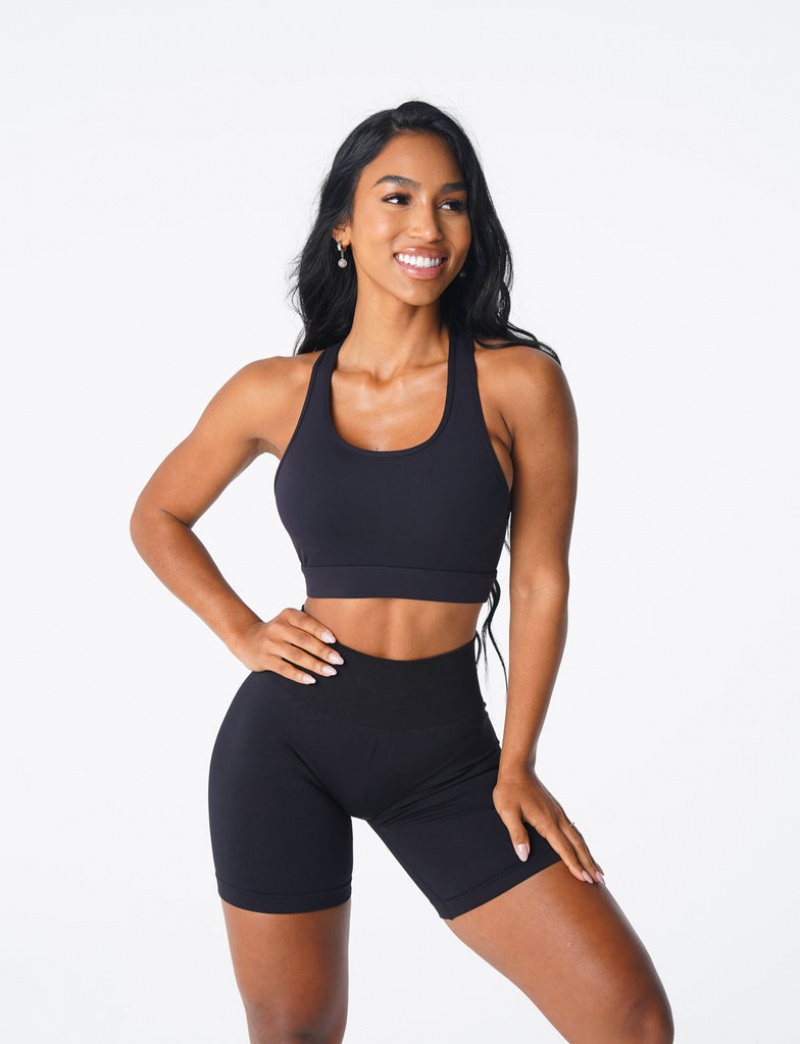 Women's NVGTN Trio Sports Bras Black | MLWV-63481