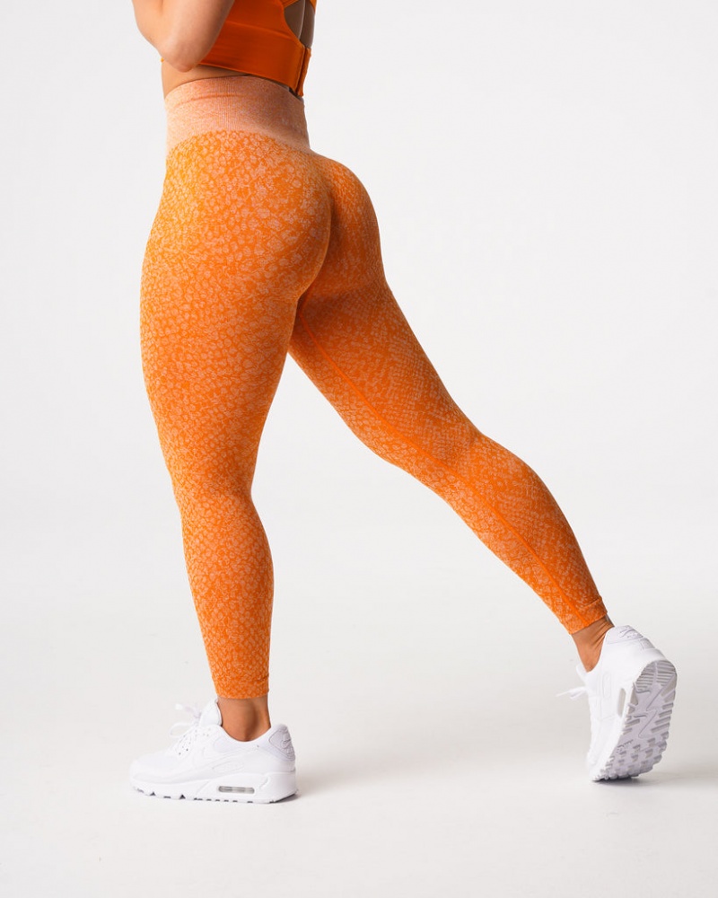 Women\'s NVGTN Zebra Seamless Leggings Orange | ORGZ-98276